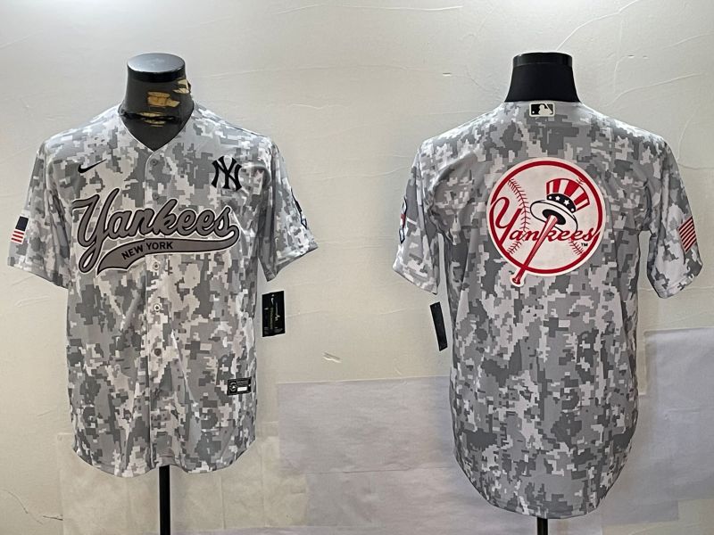 Men New York Yankees Blank Camo Joint Name 2024 Nike MLB Jersey style 3->new york yankees->MLB Jersey